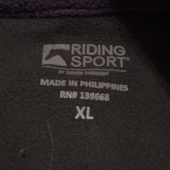 NWOT Riding Sport purple fleece pullover - Picture 2 of 2